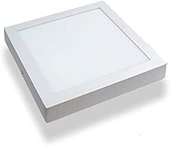 Plafón LED Cuadrado 30x30 cm,24W Blanca Fria 6000k-6500k Panel LED Superficie Marco Blanco Alta Luminosidad Lámpara de Techo ONSSI LED