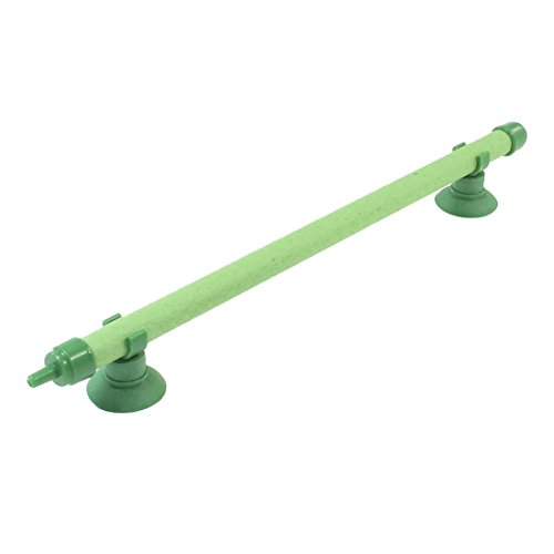 uxcell Rubber Tube Shaped Aquarium Bubble Wall Airstone Air Stone Suction Cup 10" Length Green