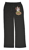 Harry Potter Gryffindor Crest Adult Black Lounge Pants (Medium)