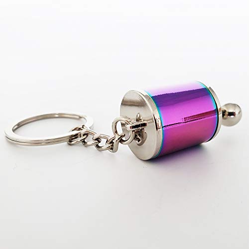 Ispeedytech Creative Auto Part Model Gear Box Metal Keychain Six-Speed Manual Transmission Shift Lever Keyring Key Chain Ring Keyrings Keyfob - Thumbnail 3