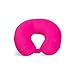 Wolf Essentials Adult Cozy Soft Microfiber Neck Pillow for Travel – Compact, Machine Washable - Perfect for Airplane, Car, or Home Use - Filled and Finished in The USA – Pink