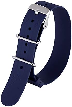 KZFASHIONS Waterproof Sports Universal One Over NATO Silicone Watch Strap