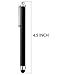 iCrews Capacitive Stylus Scratch and Fingerprint Resistant for iPad Pro Air iPhone 8 7 6 Nexus Samsung Touch Screen Devices Tablets Cell Phones Android Kindle Smartphones.(6 Black)