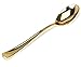 Stock Your Home 125 Disposable Heavy Duty Plastic Spoons, Fancy Plastic Silverware Looks Like Real Cutlery - Utensils Perfect for Catering Events, Restaurants, Parties and Weddings (Gold)