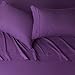 Amazon Basics Lightweight Super Soft, Comfortable Easy Care Microfiber 4 Piece Bed Sheet Set with 14-Inch Deep Pockets, Queen, Plum, Solid