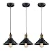 Dazhuan Ceiling Light 3-Lights Pendant Metal Hanging Kitchen Farmhouse Industrial Lighting Fixture 3 Pack