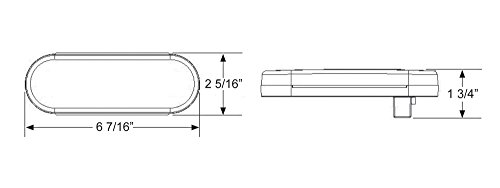 Blazer C562CRTM LED 6-Inch Oval Stop/Tail/Turn/Park Red Light - Clear