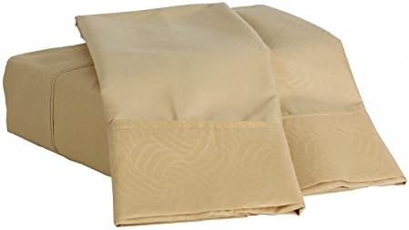 Natalia Cavalletto Swirl 1800 Series 6 Piece Microfiber Bed Sheet Set, King, Gold