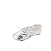 MSMAX Adult Lyrical Ballet Dance Shoes Women Yoga Flat Silver Costume Slippers for Men 9 M US