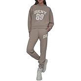 DKNY womens Rhinestone Jersey Logo Crewneck Sweatshirt