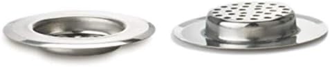 JiXUN Popular Stainless Steel Sink Strainer Large Small Drain Plug Waste Sieve Food Filter Hot for Home Decoration(None GR099-Outer diameter 6.3 cm)