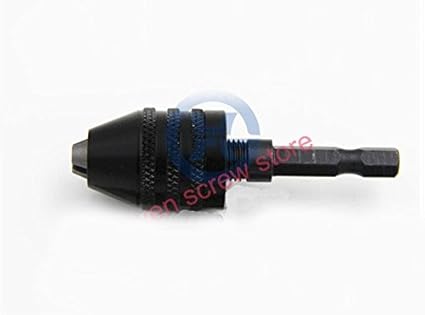 Generic 1pcs 0.3-3.4mm Black Electric Screwdriver Drill Chuck Sliver&Black Drill Bit Chuck Hex Shank Adapter Converter Quick Change