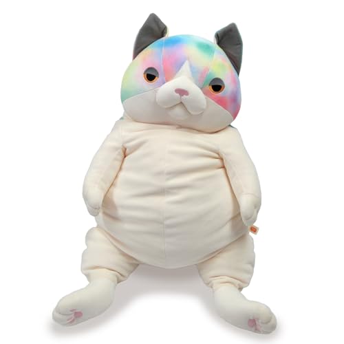 シナダグローバル もちシリーズ もちねこ レインボー (XL) 35×35×50cm ぬいぐるみ ネコ アニマル MONE-0900R