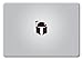 Boba Fett Helmet Star Wars for MacBook Laptop trackpad die-Cut Vinyl Decal Sticker (Black, MacBook with Reflective Apple)