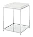 Convenience Concepts Palm Beach End Table with Shelf and Removable Trays, White