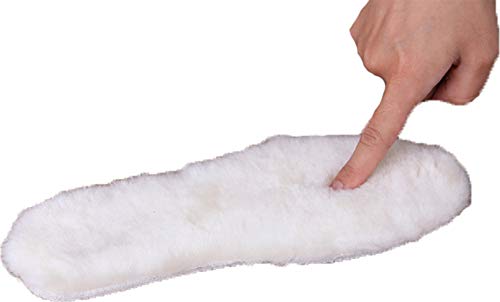 Shoeslulu Premium Thick Shearling Insoles with Breathable Anti-Slip Bottom (US Men 11 / EU 44, Thick Shearling)