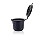 RECAPS Refillable Capsule BPA Free Coffee Pods Reusable 100 Times Compatible with Nespresso Original Line Machines 3 Pack Black