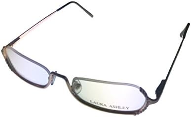 Laura Ashley Rectangle Top Rimless Metal Eyewear Frame Christal Gold