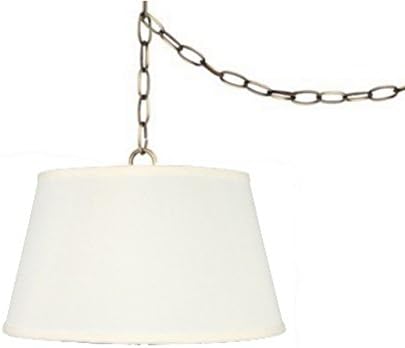 Upgradelights 19 Inch Swag Lamp Hanging Fixture Lamp Shade in Eggshell