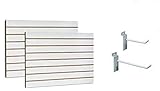 White Slatwall Panels Organizer Kit - Includes