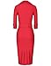 MUXXN Women's 1950s 3/4 Sleeve Elegant Bodycon Lapel Cocktail Pencil Dress