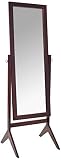 Crown Mark Espresso Finish Wooden Cheval Bedroom Floor Mirror