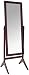 Crown Mark Espresso Finish Wooden Cheval Bedroom Floor Mirror primary