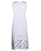 KILIG Summer Casual Loose Print Pleated Sleeveless Vest Dresses(White, XXL)