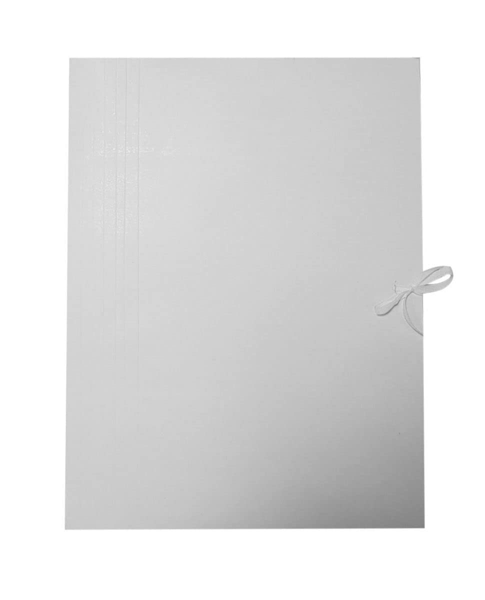 Herlitz® File Briefcase A4 Tied Drawing | Folder Organizer Protection Protection | Practical Label | Universal | for Work Office School Studies | White