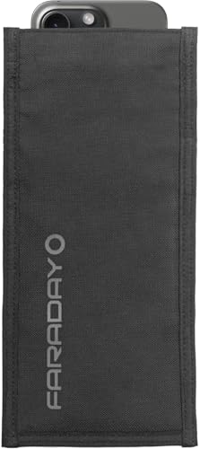 Faraday Defense Faraday Bag Jacket Pro for Phones | Magnetic Closure, Shielding - Law Enforcement & Military, Travel & Data Security, Privacy, Anti-Tracking Anti-Hacking Black (Phone Vertical)