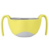 b.box 3 in 1 Bowl with Lid and Straw & Snack Insert | 6 Months + | Color: Lemon Sherbet | 8.5 oz. | BPA-Free | Phthalates & PVC Free | Dishwasher & Microwave Safe