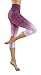 Vesi Star Women's Ombre Flexible Exercise Capri Pants (Small, VSC705--Berry)