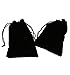 Wudygirl 100 PCS Velvet Drawstring Bags Jewelry Pouches Drawstring Bags 5X6'' Cloth Gaming Dice Fingertip Gyro Marble Jewelry Bags (100PCS Black, 5x6)