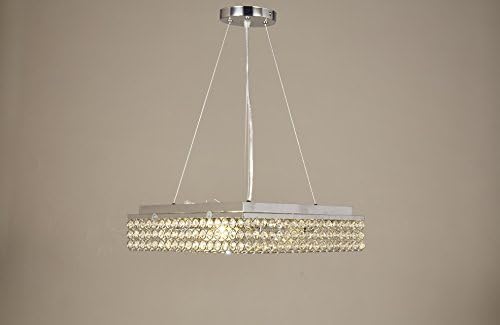 Paris Lighting Ceiling Pendant Crystal Chandelier Lighting Fixture, Width 10 Inches, Height 5 Inches, Chrome Finish, PL-MMK/X-W10-4L-S
