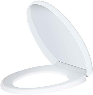 Soft Slow-Close Toilet Seats Cover O/U/V Type Toilet Seat Lid White Household Quick Release Bathroom Toilet Seats Cover Plate (Toilet Seat Shape : O Type)