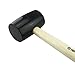 TopBuilt 16 Ounce Black Rubber Mallet with Wooden Handle 25157