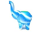 Unbreakable Silicone Elephant Water Bub (Blue/White)