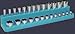 Mechanic's Time Savers 1/4" Dr Shallow/Deep 26-Hole Magnetic Socket Organizer, Neon Blue (MTS-720)