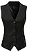 Vocni Women's Fully Lined 4 Button V-Neck Economy Dressy Suit Vest Waistcoat