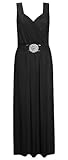 Womens Plus Size Long Evening Buckle Cocktail Frankie Evening Party Maxi Dress - ROYAL BLUE - UK 20/22(XXL) - (100% POLYESTER)