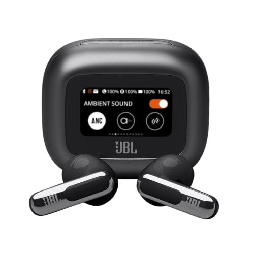 Live Flex 3 Auriculares inalambricos de botón True Wireless con cancelación de ruido adaptable, hasta 50 horas de reproducción, Bluetooth, audio de alta resolución, negro