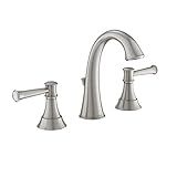 Moen 84778MSRN Ashville Widespread 2 Handle Bathroom Faucet with Microban Protection, 8-Inch, Spot Resist Brushed Nickel