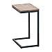 Amaya Outdoor Antique Firwood C-Shaped Accent Table