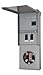 Siemens TL77NB Talon Temporary Power Outlet Panel with Two 20A Duplex Receptacles Installed Includes a Bottom Fed, Ring Type, Meter Socket Provision