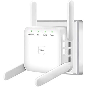 WiFi Extender, WiFi Booster, 1200Mbps WiFi Extenders Signal Booster for Home, 2.4G & 5GHz WPS Setup WiFi Booster and…