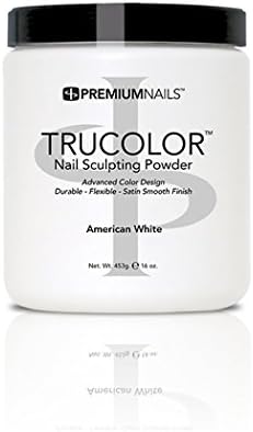 Premium Nail Acrylic Nails Trucolorpowder - 16oz/453g - American White