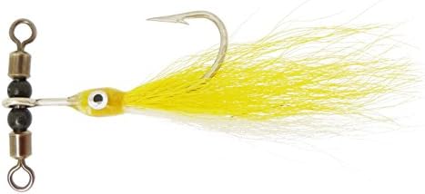 Thundermist Lure Company Teaser-T In-Line Rig, Yellow/White, Medium/5 x 6