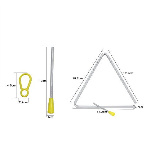 WINGONEER Musical Steel Triangle with Striker - 8 inch