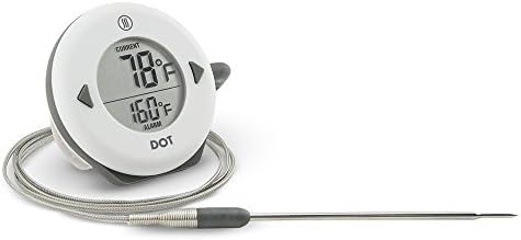 ThermoWorks DOT Professional Probe Style Alarm Thermometer with Pro-Series High Temp probe (White) by ThermoWorks