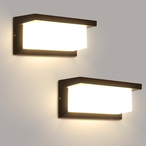 CHENBEN Outdoor Wall Light, 3000 K 18 W Outdoor Light, IP65 Waterproof Outdoor Lamp, Aluminium LED Outdoor Light for Garden, Terrace, Porch, Patio, Garage